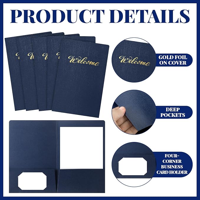 Affrolling 50 Pack 6 x 9 Inch Welcome Pocket Folders Church Visitor Welcome - Image 3