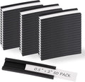 Realth C Channel Magentic Label Holders 50 Pack 0.5" x 2" | Magnetic Name Tags by Realth