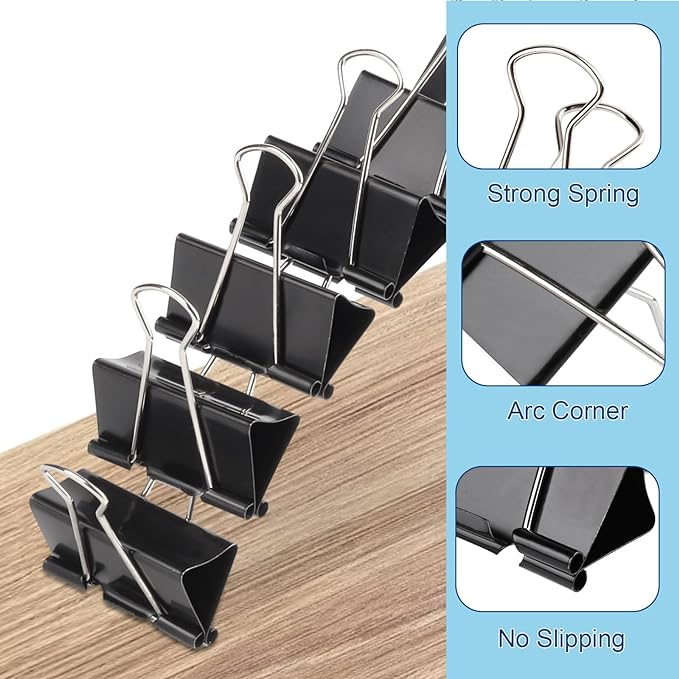 Ufmarine Extra Large Binder Clips 2 inch, Big Paper Clips - Image 3