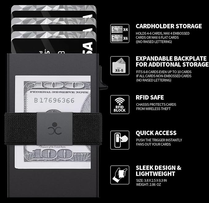SEMORID Slim Wallet for Men, RFID Blocking Mens Wallets, Minimalist Pop Up - Image 9