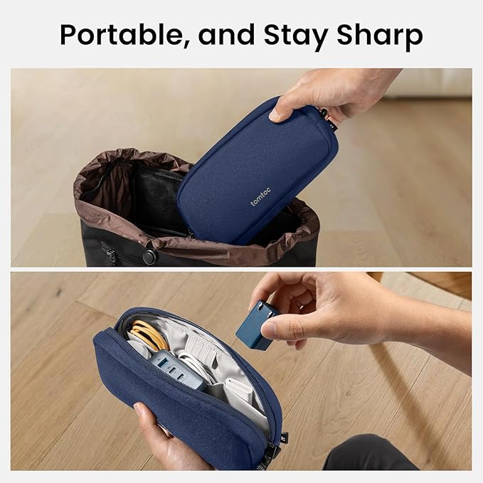 tomtoc Electronics Organizer Travel Case, Water Resistant Travel Bag Cable - Image 5