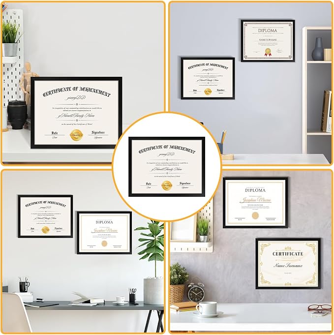YixangDD 20 Pack Certificate Frames 8.5 x 11, College Diploma Frame - Image 7