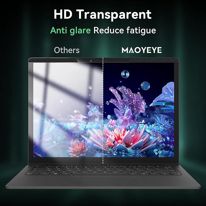 Magnetic Laptop Privacy Screen 14 Inch 16:10 Aspect Ratio Anti-Glare Blue Light - Image 6