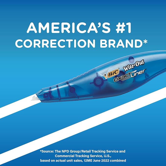 BIC Wite-Out Brand Exact Liner Correction Tape, 19.6 Feet, Clean and Easy to - Image 5