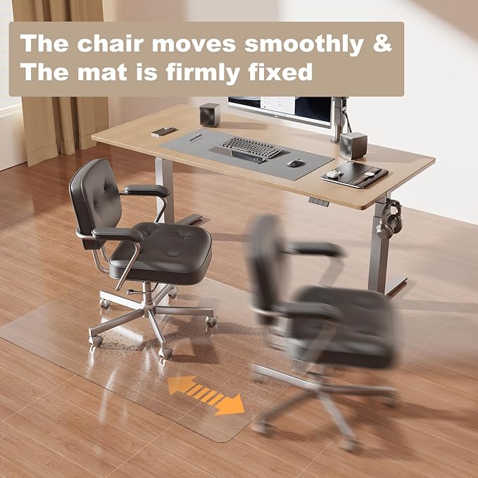 50"x60" Computer Chair Mat for Hardwood, PVC Office Mat for Hardwood Floor - Image 4