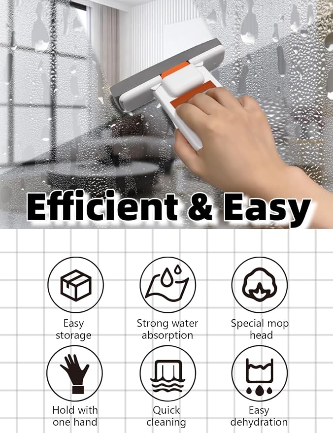 2 Pcs Mini Foldable Desktop Mop, Self Squeezing Mini Mop, Wet and Dry Use - Image 5