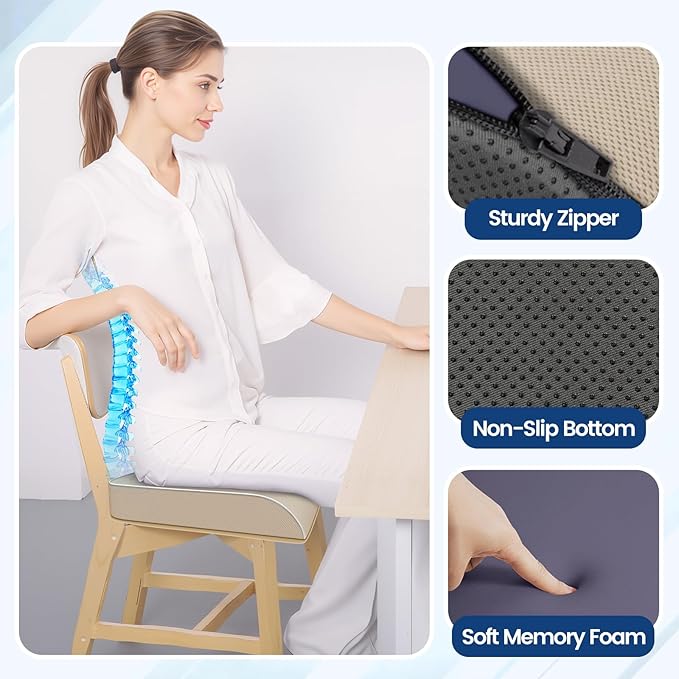 SweetSlubr Seat Cushion for Tailbone Pain Relief, Office Chair Cushion - Image 5
