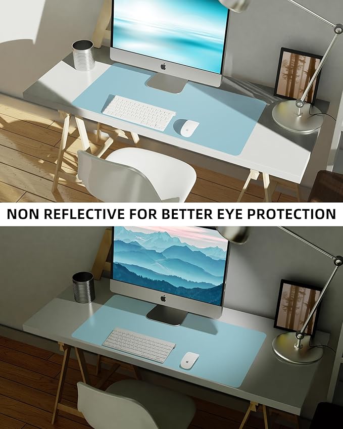 AFIING Leather Desk Pad Protector, Mouse Pad, Office Desk Mat, Non-Slip PU - Image 6