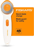 Fiskars 45mm Rotary Cutter for Fabric, Premium Steel Stick Fabric Cutter Cuts by Unknown