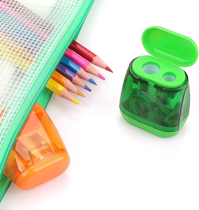4 Pack Pencil Sharpener Manual, Double Holes - Image 6