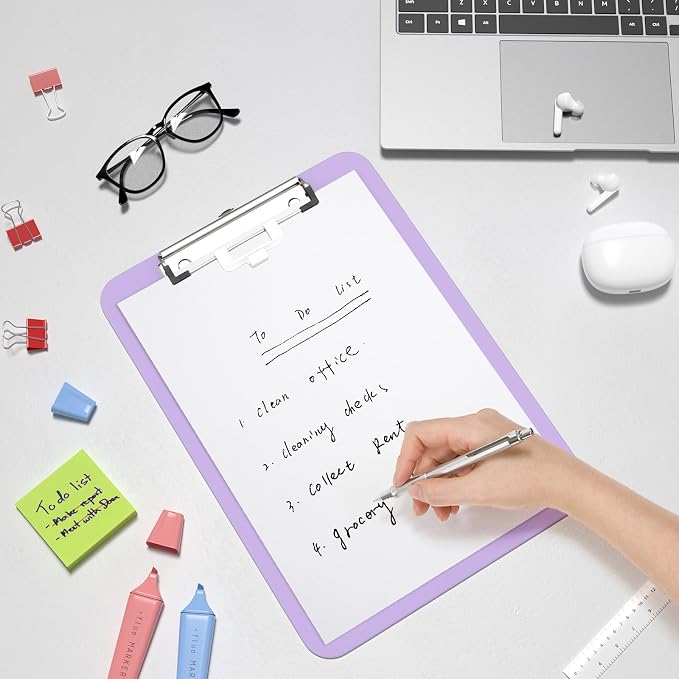 Hongri Plastic Clipboard with Pen Holder, Nurses and Women, Low Profile Clip - Image 8