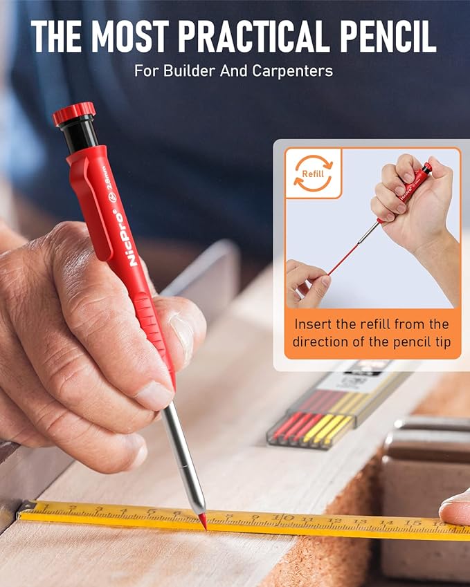 Nicpro 2 Pack CP1000 Carpenter Pencil - Image 6