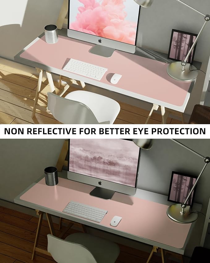 AFIING Leather Desk Pad Protector, Mouse Pad, Office Desk Mat, Non-Slip PU - Image 6