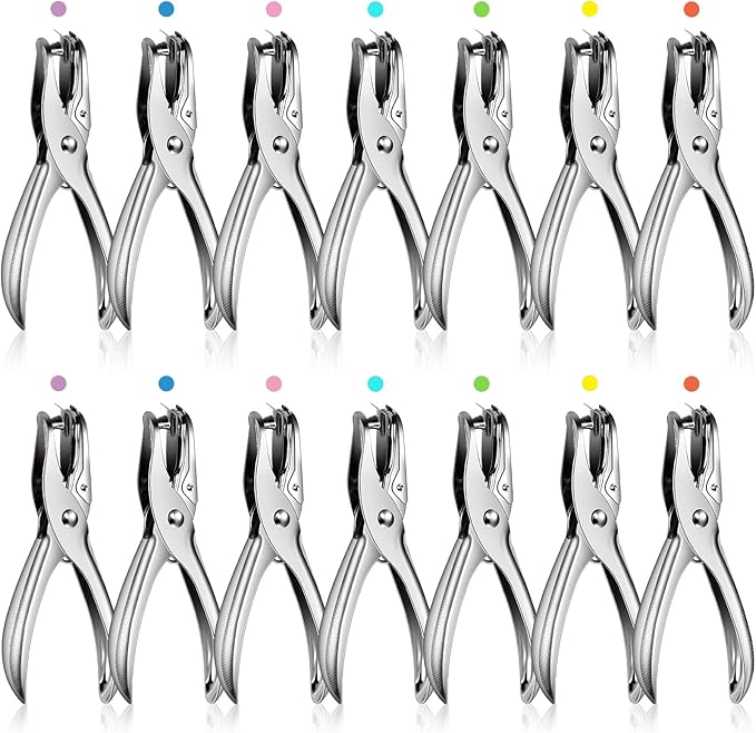 Lanties 24 Pack 1 Hole Punch 1/4 Inch Single Hole Puncher Metal 5 Sheet by Lanties