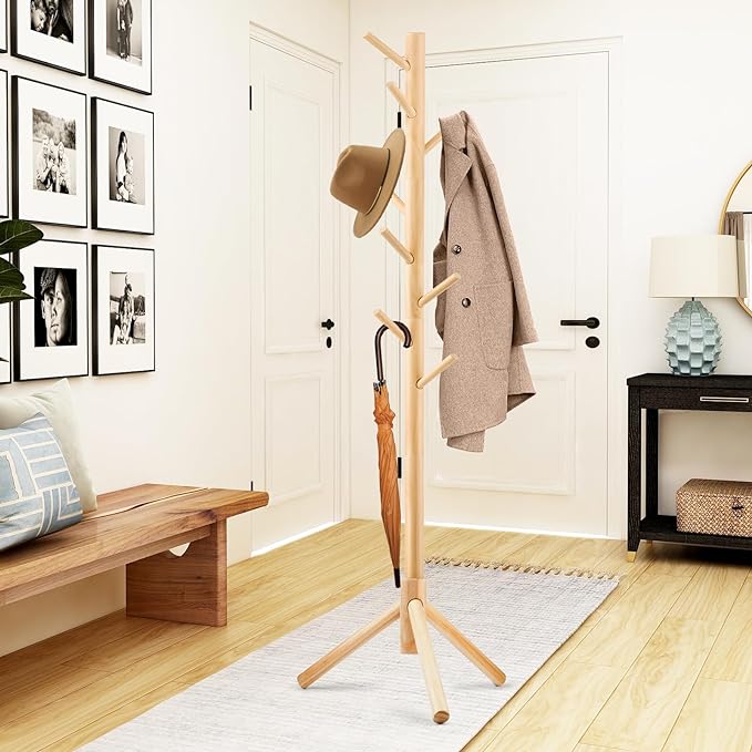 WANGMUXIA 2 PCS Coat Rack, Freestanding Coat Rack - Image 2