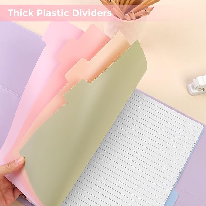 SKYDUE 8 Tab Binder Dividers for Letter Size, Durable Plastic Dividers for 3 - Image 6