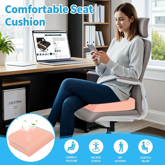 TranquilRelax Large Seat Cushion, Memory Foam Cushion - Image 7