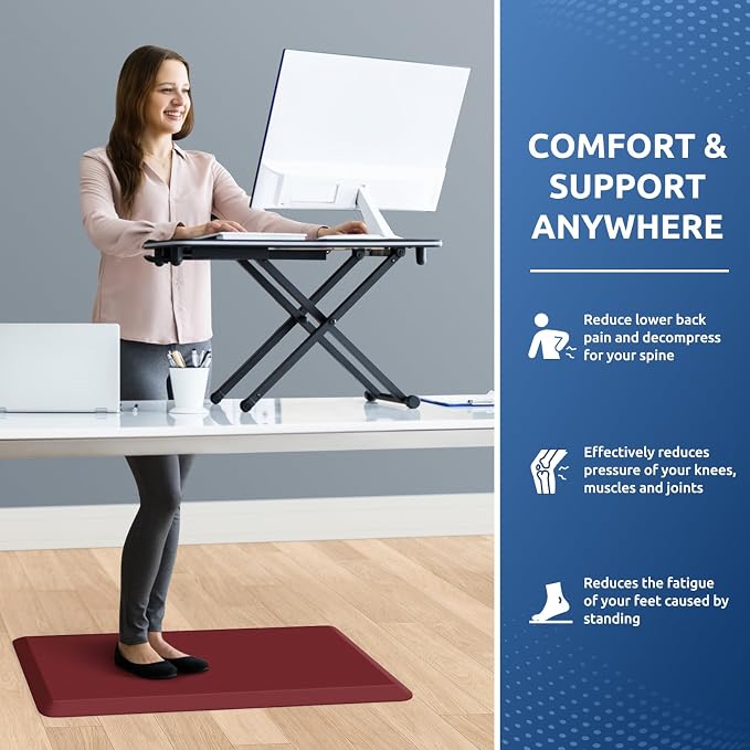 KitchenClouds Kitchen Mat Cushioned Anti Fatigue Kitchen Rug 0.8inch Water - Image 4