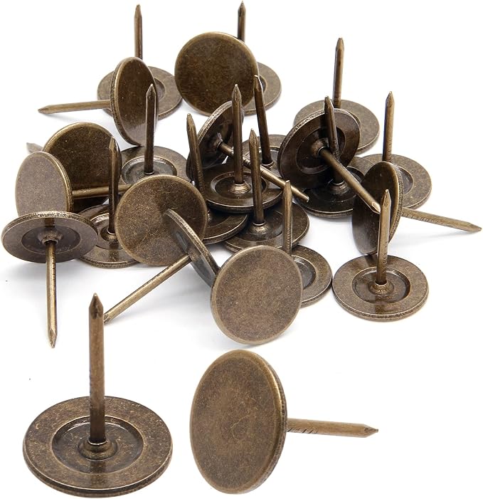 Piutouyar 30mm / 1.2 Inch Flat Head Thumb Tacks, Bronze Vintage Style by Piutouyar