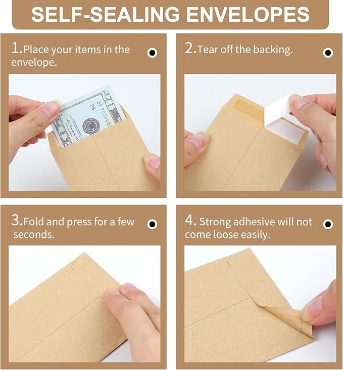 Joyberg 120 PCS Money Envelopes - Image 3