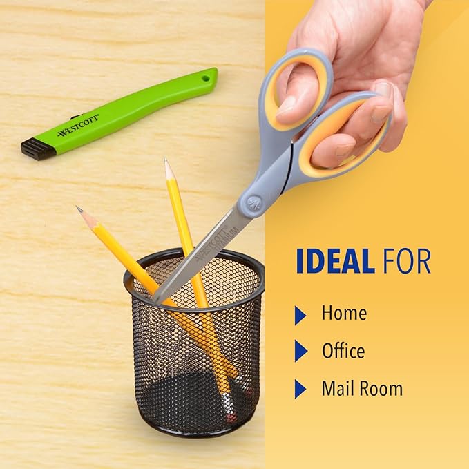 Westcott 2 Titanium Bonded Scissors and 2 Ceramic Utility Cutters - Image 4