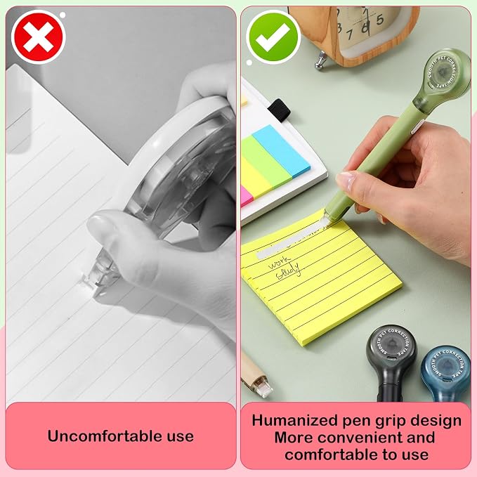 Gersoniel 25 Pack Correction Tape Pen Correctional Ink Tape Push Pull Protective - Image 7