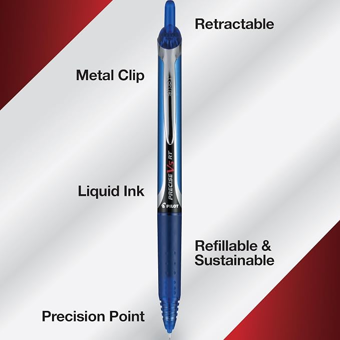 Pilot Precise V5 RT Refillable & Retractable Liquid Ink Rolling Ball Pens - Image 4