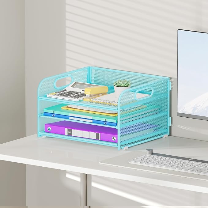 Cawukege 2 Pack 3 Tier Paper Organizer - Image 4