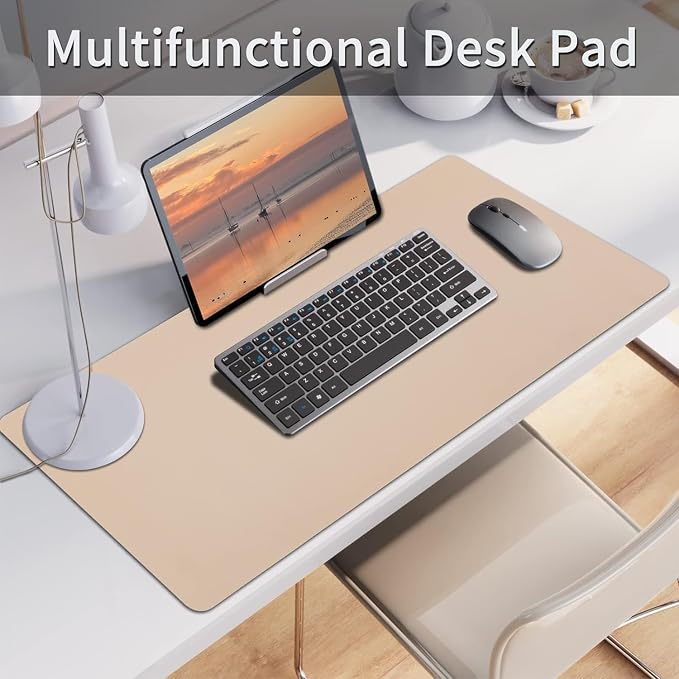Bloss Leather Desk Pad, Mouse Pad, Non-Slip Desk Protector Mat, Leather Desk - Image 2