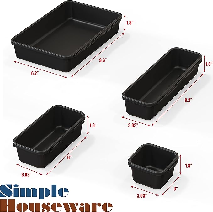 Simple Houseware Interlocking Desk Drawer Bins Organizer, 10 Packs - Image 5