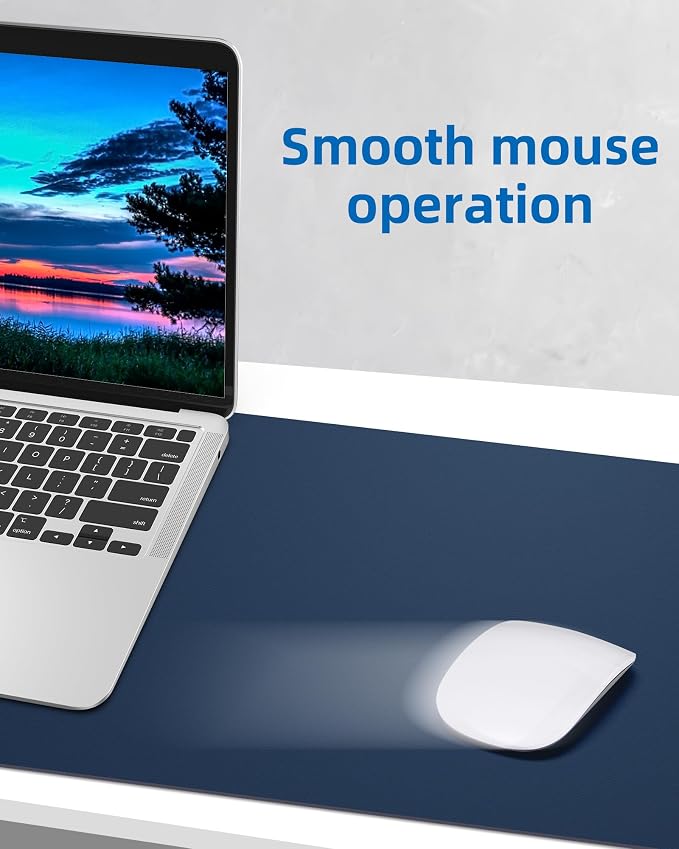Leather Desk Pad Blotter, Mouse Pad, Office Desk Mat, Non-Slip PU Leather Desk - Image 5