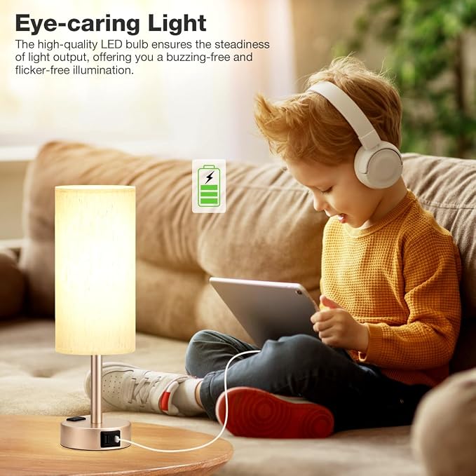 Fenmzee Bedside Table Lamp for Bedroom - Image 5