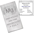 1 lb Pound Magnesium Bar .999 Pure Paperweight by MintStateGold