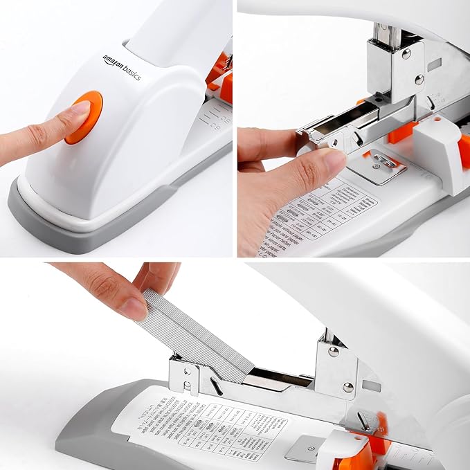 Amazon Basics Heavy-Duty Desktop Stapler, 130 Sheets High Capacity, Sturdy - Image 2