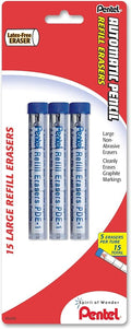 Pentel Refill Eraser for AL, Ax and PD Series Pencils 5 Pcs/Tube, Thermoplastic by PentelofAmerica