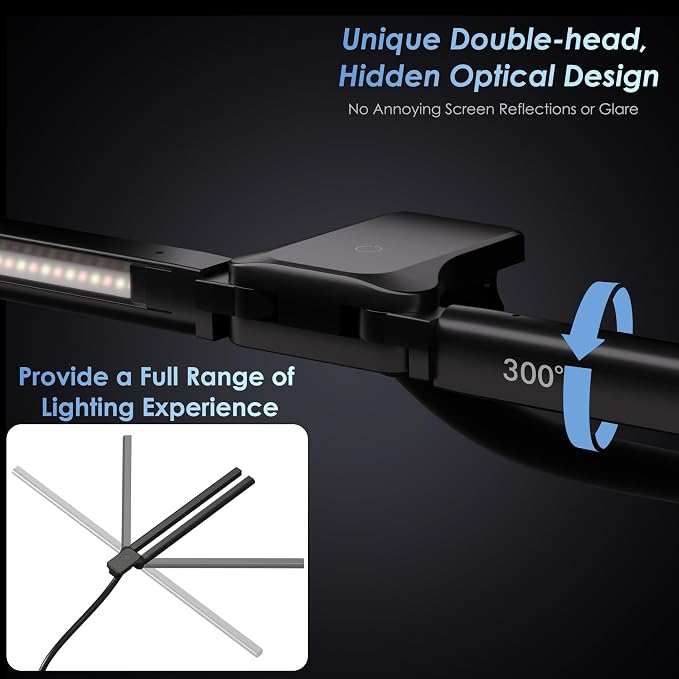 EYOCEAN Desk Lamp with Clamp, 31.5" LED Desk Lamp - Image 4