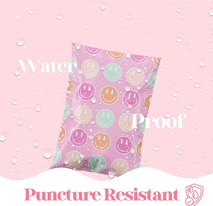 Pretty Package Store Designer Poly Mailers 14.5x19, Smiley Face, 100 Pack | - Image 3