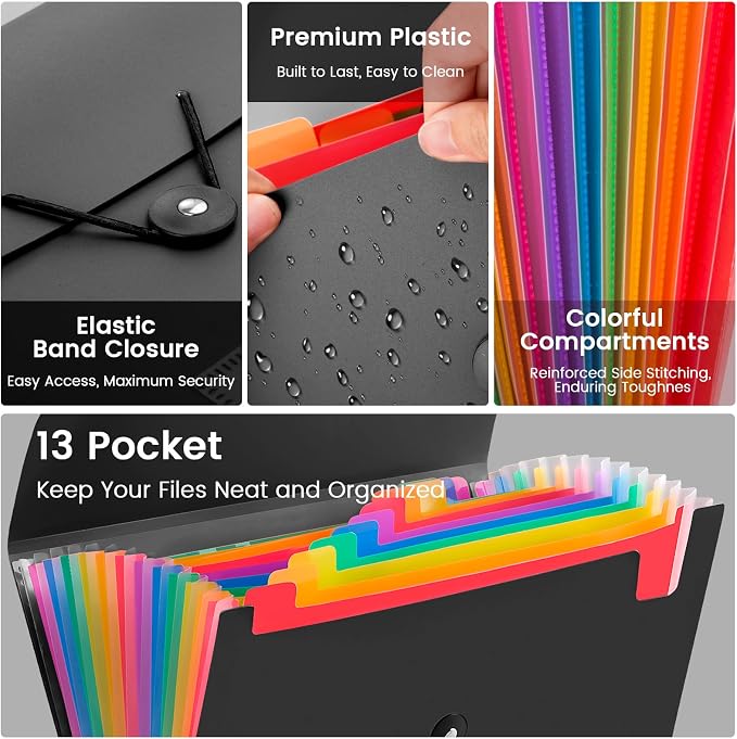 6 Pack Accordion File Organizer - Image 3