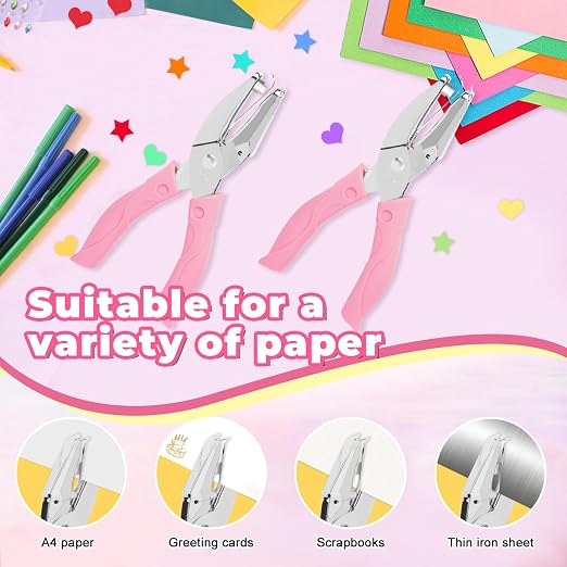 UCEC Star Shape Single Paper Hole Punch, Star-Shape Handheld Hole Paper Puncher - Image 5