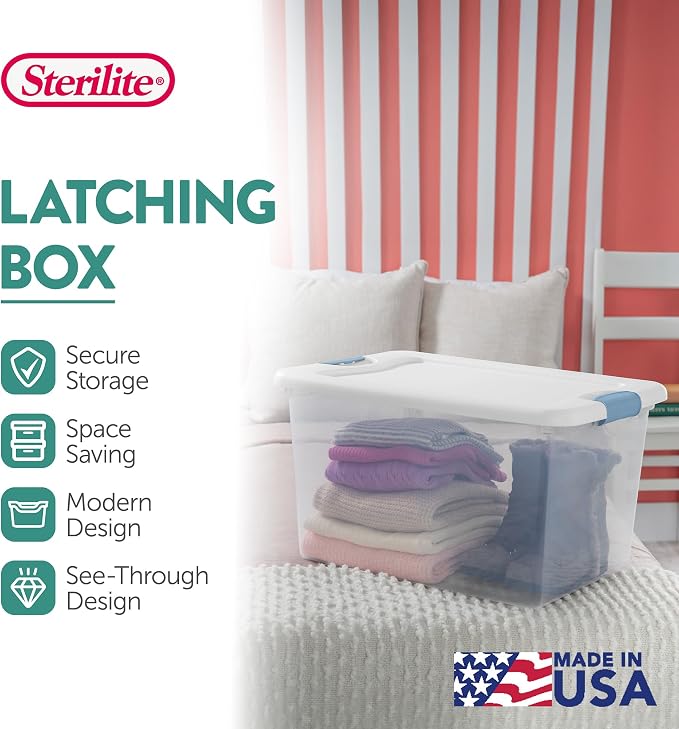 Sterilite 30-Pack Latching Box, Under Bed Storage Bins - Image 3