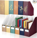 6 Set Floral Cardboard Magazine Holders Set Classroom File Folders Organizer by Unknown