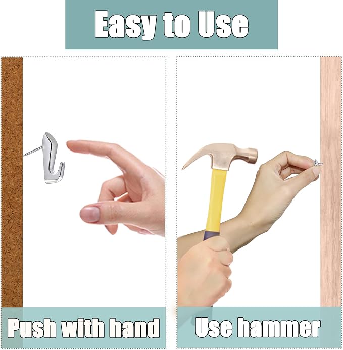 30 PCS Picture Hanging Nails Thumb Tacks - Image 5