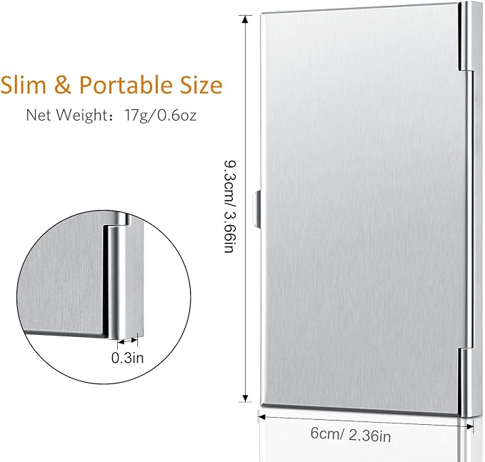 Leinuosen 10 Pack Business Name Card Holder Case Aluminum Business Name Card - Image 4