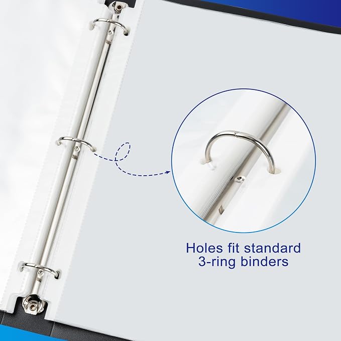 Aegero 80 Pack Clear Sheet Protectors, 8.5 x 11 inch Page Protectors - Image 3