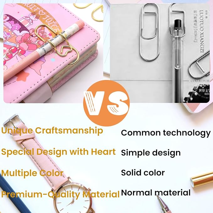 Pen Holder for Notebook, Lovely Paper Clip Holder Multifunctional Cute Journal - Image 2