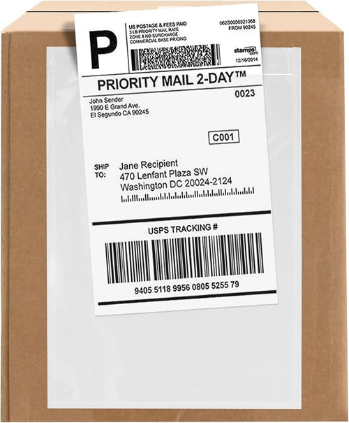 100 Count 7" x 10" Shipping Label Envelopes, Top Loading by GPI+POLY