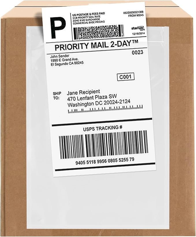 2000 Count 7" x 10" Shipping Label Envelopes, Top Loading by GPI+POLY