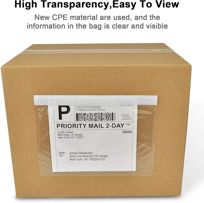 6" x 9" shipping label sleeves, Packing Slip Envelope Pouches - Image 3