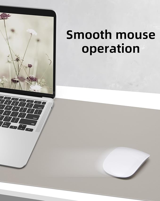 Leather Desk Pad Protector, Mouse Pad, Office Desk Mat, Non-Slip PU Leather - Image 5