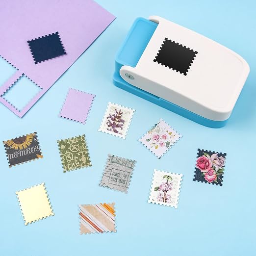 2 Pcs Stamp Punches, Rectangular Embossed Edge Postage Stamps Shape Paper Punch - Image 2
